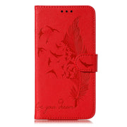 Custodia in pelle flip orizzontale con motivo a piume Litchi Texture con portafoglio, supporto e slot per carte, For Xiaomi Note 10 Lite