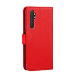 Custodia in pelle flip orizzontale con motivo a piume Litchi Texture con portafoglio, supporto e slot per carte, For Xiaomi Note 10 Lite