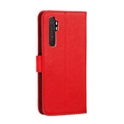 Custodia in pelle flip orizzontale con motivo a piume Litchi Texture con portafoglio, supporto e slot per carte, For Xiaomi Note 10 Lite