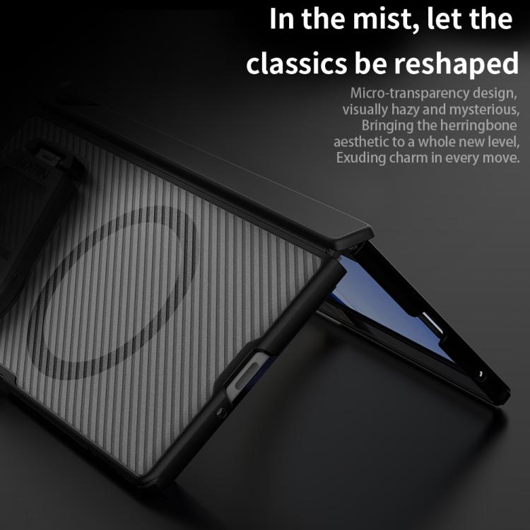 NILLKIN CamShield Prop Texture Cover trasparente con specchio e custodia magnetica MagSafe per PC e telefono., For Galaxy Z Fold8 Ultra 5G, For Samsung Galaxy Z Fold7 5G