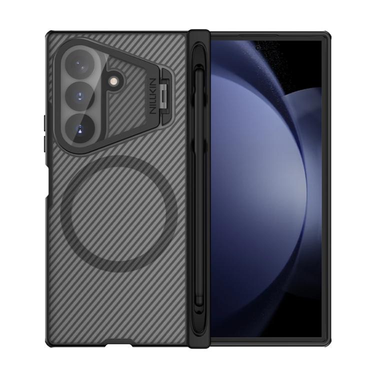 NILLKIN CamShield Prop Cover trasparente con specchio, custodia magnetica MagSafe per PC traslucida con stilo, For Galaxy Z Fold8 Ultra 5G, For Samsung Galaxy Z Fold7 5G