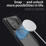 NILLKIN CamShield Prop Cover trasparente con specchio, custodia magnetica MagSafe per PC traslucida con stilo, For Galaxy Z Fold8 Ultra 5G, For Samsung Galaxy Z Fold7 5G