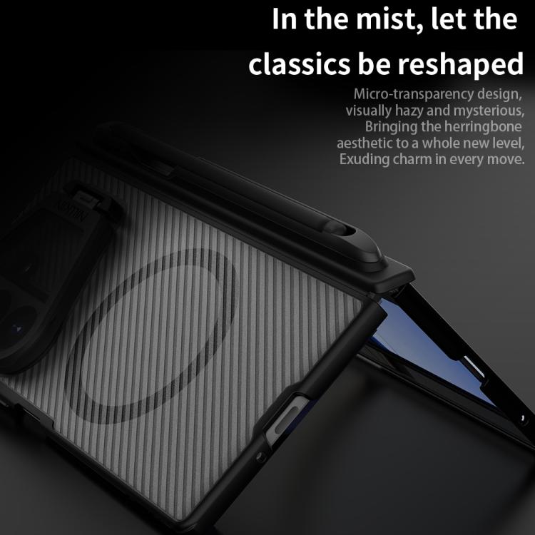 NILLKIN CamShield Prop Cover trasparente con specchio, custodia magnetica MagSafe per PC traslucida con stilo, For Galaxy Z Fold8 Ultra 5G, For Samsung Galaxy Z Fold7 5G