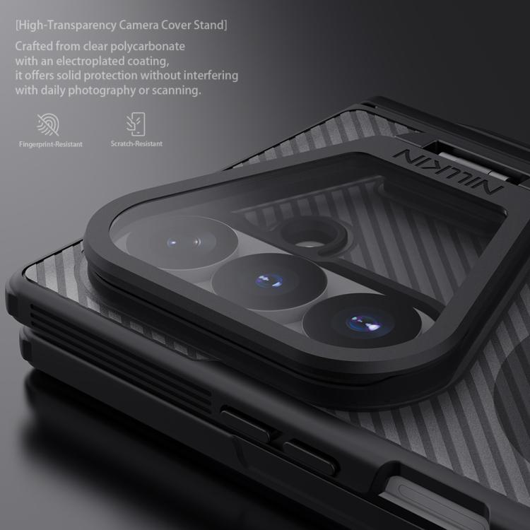 NILLKIN CamShield Prop Cover trasparente con specchio, custodia magnetica MagSafe per PC traslucida con stilo, For Galaxy Z Fold8 Ultra 5G, For Samsung Galaxy Z Fold7 5G