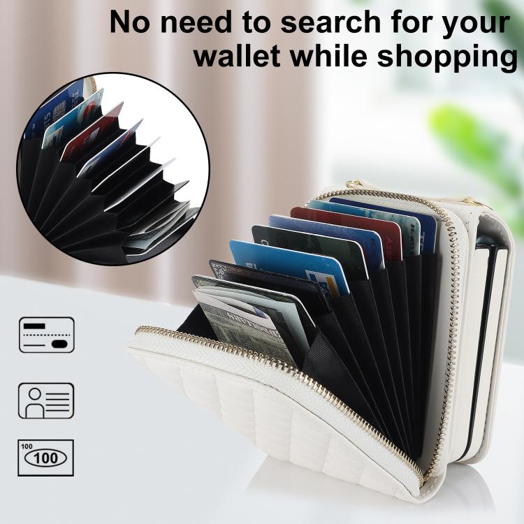 Ampia custodia per telefono in pelle con cerniera, scomparto per carte di credito e tracolla., For Galaxy Z Flip8 5G, For Samsung Galaxy Z Flip7 5G