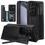 Custodia per telefono in PU pieghevole a copertura totale con doppia fibbia e scomparti per penna., For Galaxy Z Fold8 Ultra 5G, For Samsung Galaxy Z Fold7