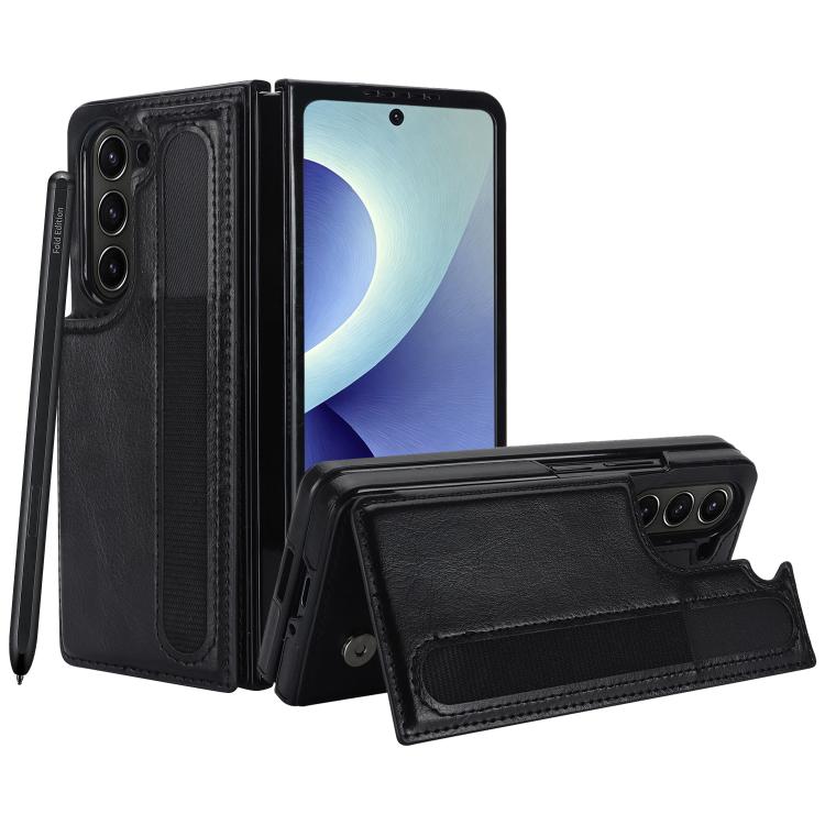 Custodia per telefono in PU pieghevole a copertura totale con doppia fibbia e scomparti per penna., For Galaxy Z Fold8 Ultra 5G, For Samsung Galaxy Z Fold7