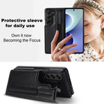Custodia per telefono in PU pieghevole a copertura totale con doppia fibbia e scomparti per penna., For Galaxy Z Fold8 Ultra 5G, For Samsung Galaxy Z Fold7