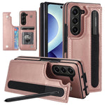 Custodia per telefono in PU pieghevole a copertura totale con doppia fibbia e scomparti per penna., For Galaxy Z Fold8 Ultra 5G, For Samsung Galaxy Z Fold7