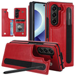 Custodia per telefono in PU pieghevole a copertura totale con doppia fibbia e scomparti per penna., For Galaxy Z Fold8 Ultra 5G, For Samsung Galaxy Z Fold7