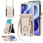 Portafoglio ad anello con scomparto per carte di credito, custodia in pelle per telefono., For Galaxy Z Flip8 5G, For Samsung Galaxy Z Flip7 5G