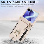 Portafoglio ad anello con scomparto per carte di credito, custodia in pelle per telefono., For Galaxy Z Flip8 5G, For Samsung Galaxy Z Flip7 5G