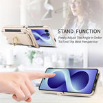 Portafoglio ad anello con scomparto per carte di credito, custodia in pelle per telefono., For Galaxy Z Flip8 5G, For Samsung Galaxy Z Flip7 5G