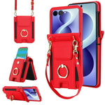 Portafoglio ad anello con scomparto per carte di credito, custodia in pelle per telefono., For Galaxy Z Flip8 5G, For Samsung Galaxy Z Flip7 5G