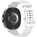 Cinturino per orologio xDfind in silicone traspirante con fibbia in lega argentata e fori., For Samsung Galaxy Watch8 / Watch8 Classic