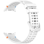 Cinturino per orologio xDfind in silicone traspirante con fibbia in lega argentata e fori., For Samsung Galaxy Watch8 / Watch8 Classic