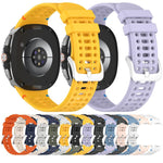 Cinturino per orologio xDfind in silicone traspirante con fibbia in lega argentata e fori., For Samsung Galaxy Watch8 / Watch8 Classic