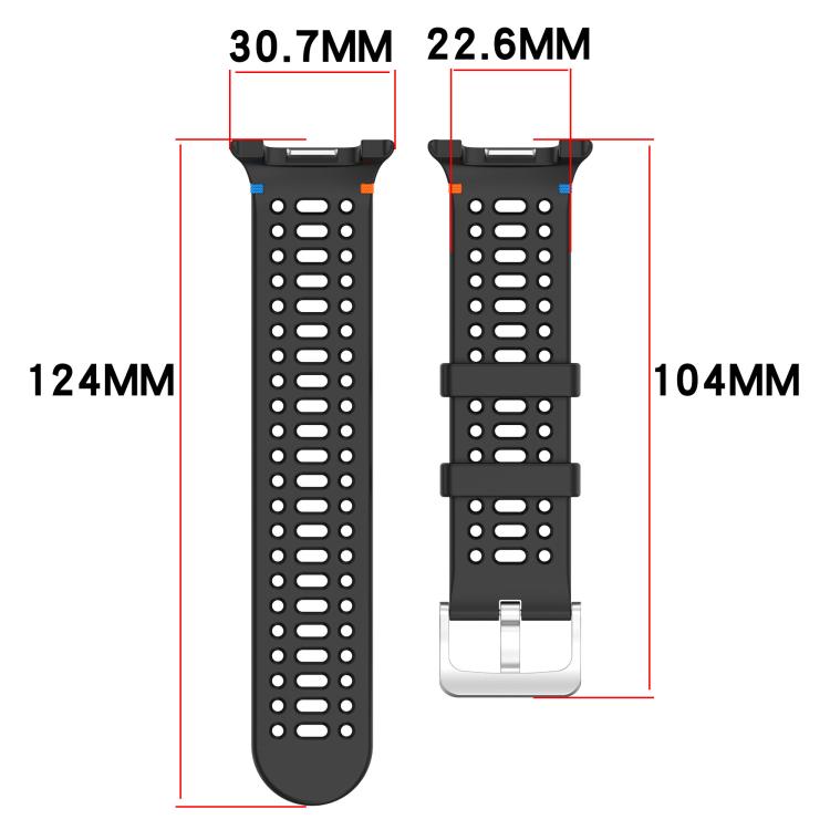 Cinturino per orologio xDfind in silicone traspirante con fibbia in lega argentata e fori., For Samsung Galaxy Watch8 / Watch8 Classic