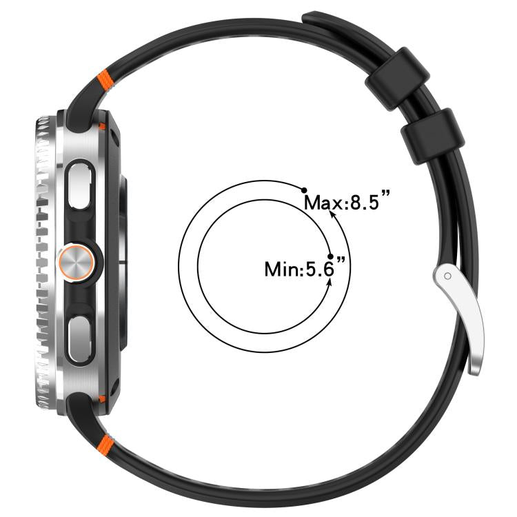 Cinturino per orologio xDfind in silicone traspirante con fibbia in lega argentata e fori., For Samsung Galaxy Watch8 / Watch8 Classic