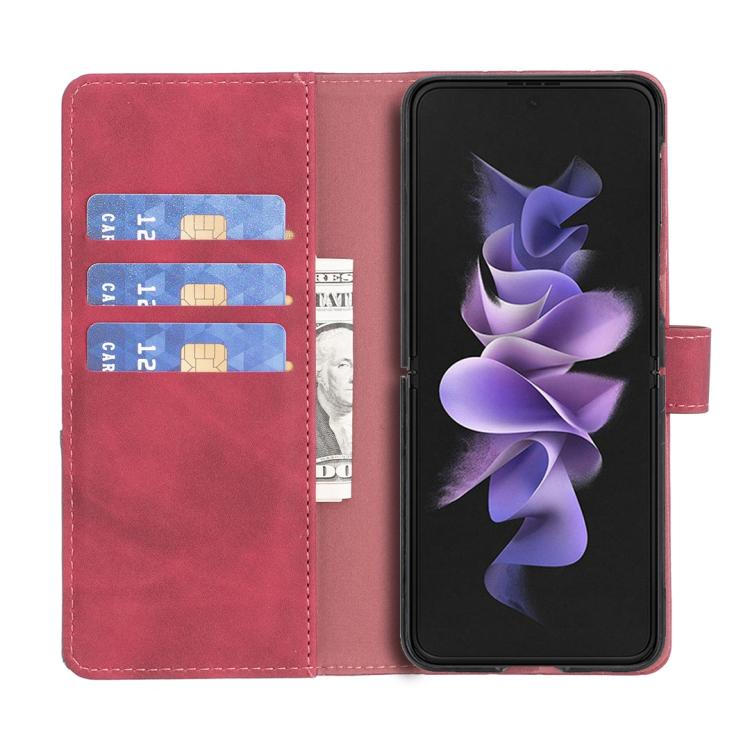 Custodia per telefono in pelle con texture a rombi e fibbia magnetica., For Samsung Galaxy Z Fold5
