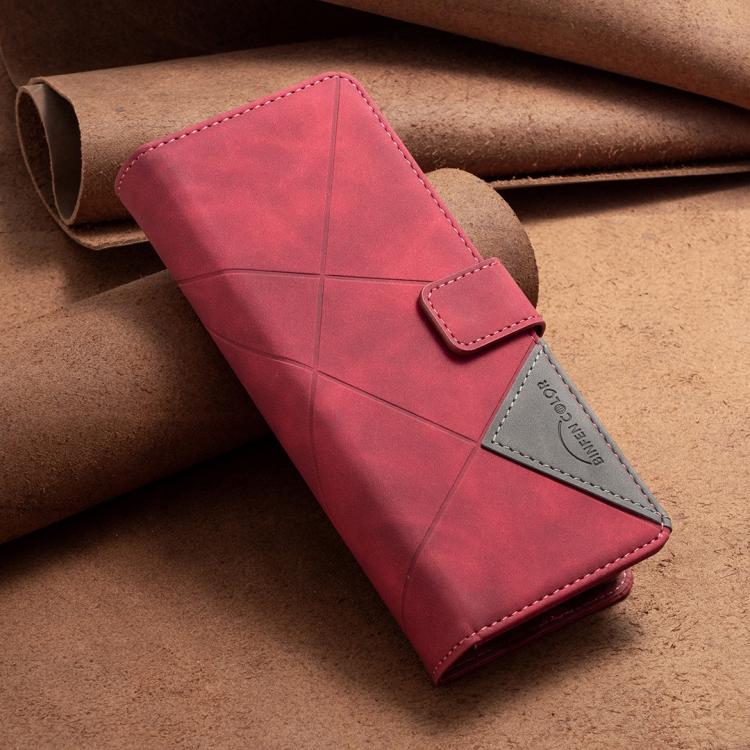 Custodia per telefono in pelle con texture a rombi e fibbia magnetica., For Samsung Galaxy Z Fold5