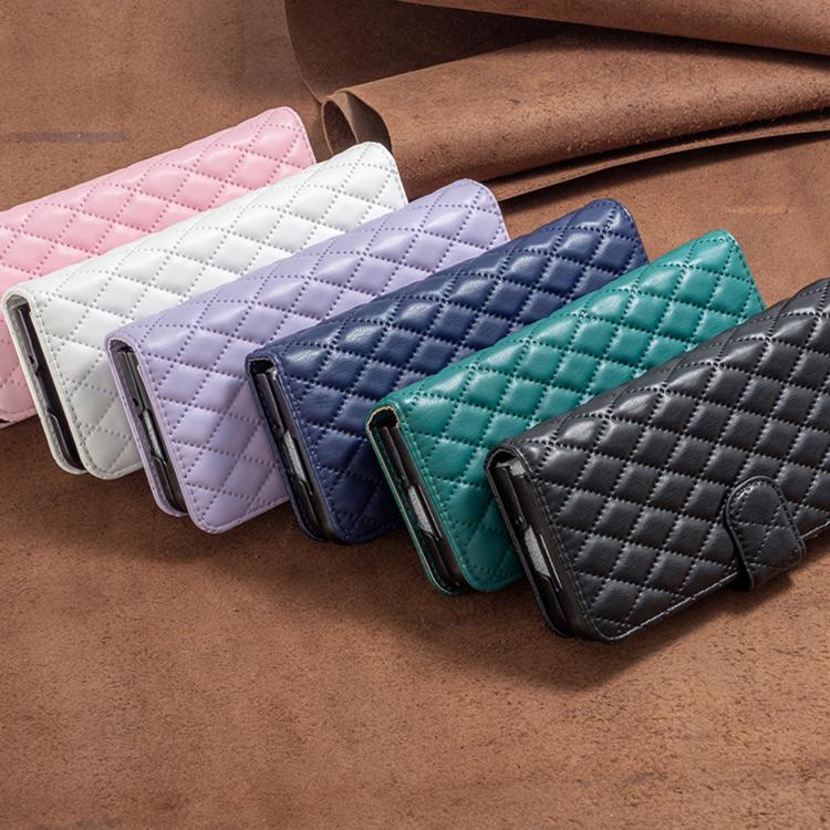 Portafoglio con motivo a reticolo di diamanti e custodia a libro in pelle per telefono, For Galaxy Z Fold8 5G, For Galaxy Z Fold8 Ultra 5G, For Samsung Galaxy Z Fold7, For Samsung Galaxy Z Fold6