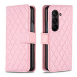 Portafoglio con motivo a reticolo di diamanti e custodia a libro in pelle per telefono, For Galaxy Z Fold8 5G, For Galaxy Z Fold8 Ultra 5G, For Samsung Galaxy Z Fold7, For Samsung Galaxy Z Fold6
