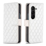Portafoglio con motivo a reticolo di diamanti e custodia a libro in pelle per telefono, For Galaxy Z Fold8 5G, For Galaxy Z Fold8 Ultra 5G, For Samsung Galaxy Z Fold7, For Samsung Galaxy Z Fold6