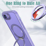 Custodia per telefono Kalebol MagSafe con anello in metallo., For iPhone 17e / 16e, For iPhone 17 Pro Max, For iPhone 17 Pro