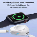 Caricabatterie wireless magnetico portatile xDfind a 8 pin e Type-C per Apple Watch