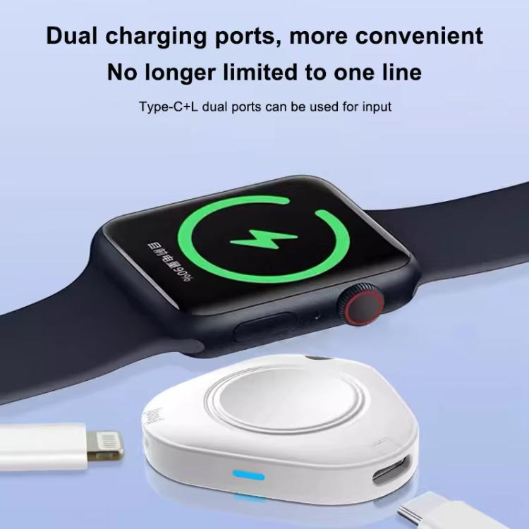 Caricabatterie wireless magnetico portatile xDfind a 8 pin e Type-C per Apple Watch