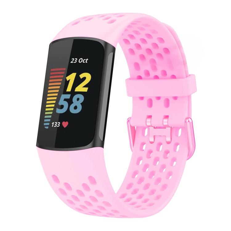 Cinturino per orologio in silicone traspirante con fori xDfind, For Fitbit Charge 6 / 5