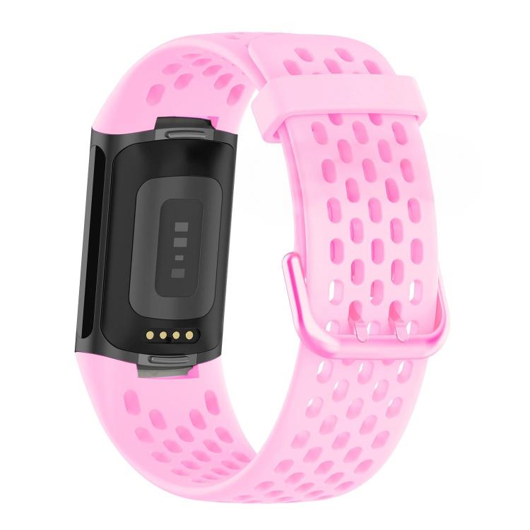Cinturino per orologio in silicone traspirante con fori xDfind, For Fitbit Charge 6 / 5