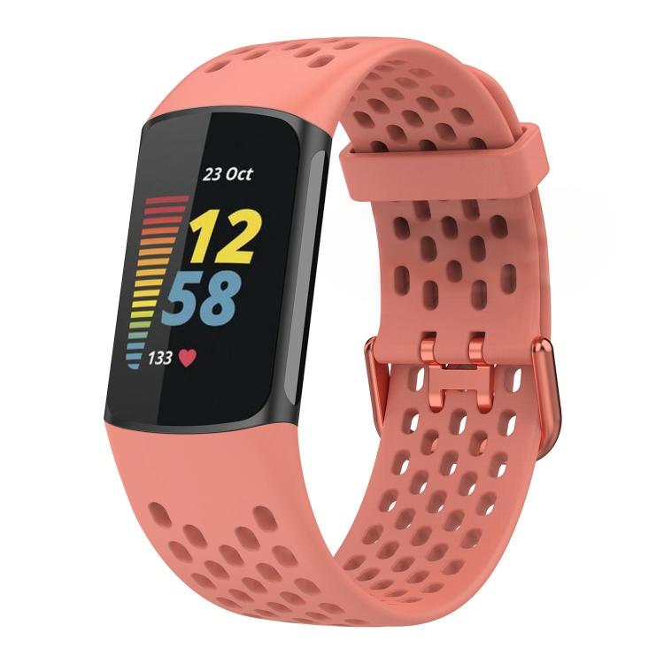 Cinturino per orologio in silicone traspirante con fori xDfind, For Fitbit Charge 6 / 5