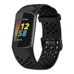 Cinturino per orologio in silicone traspirante con fori xDfind, For Fitbit Charge 6 / 5