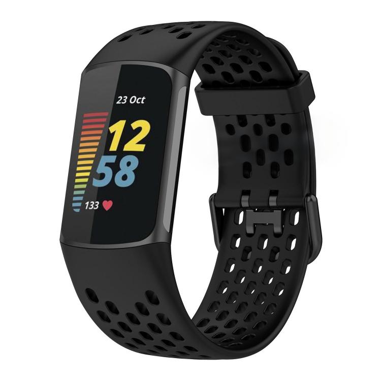 Cinturino per orologio in silicone traspirante con fori xDfind, For Fitbit Charge 6 / 5