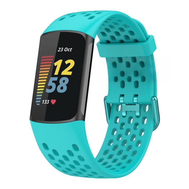Cinturino per orologio in silicone traspirante con fori xDfind, For Fitbit Charge 6 / 5