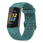 Cinturino per orologio in silicone traspirante con fori xDfind, For Fitbit Charge 6 / 5