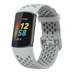 Cinturino per orologio in silicone traspirante con fori xDfind, For Fitbit Charge 6 / 5