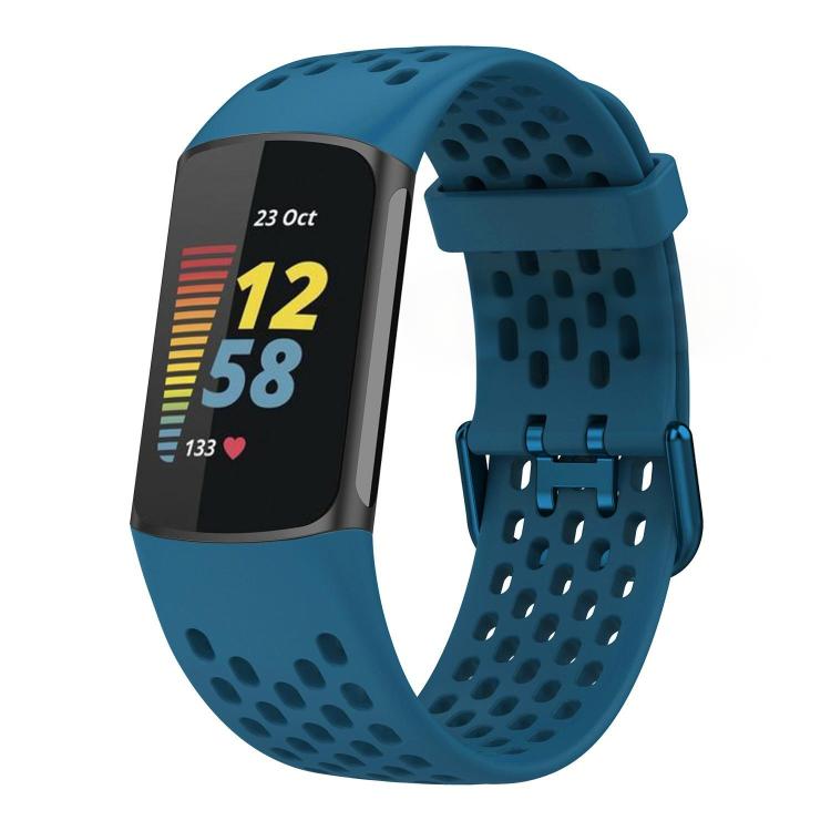 Cinturino per orologio in silicone traspirante con fori xDfind, For Fitbit Charge 6 / 5
