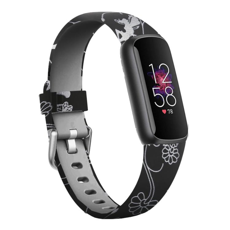 Cinturino per orologio in silicone con fibbia argentata xDfind per Fitbit Luxe, S, L