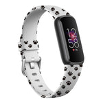 Cinturino per orologio in silicone con fibbia argentata xDfind per Fitbit Luxe, S, L
