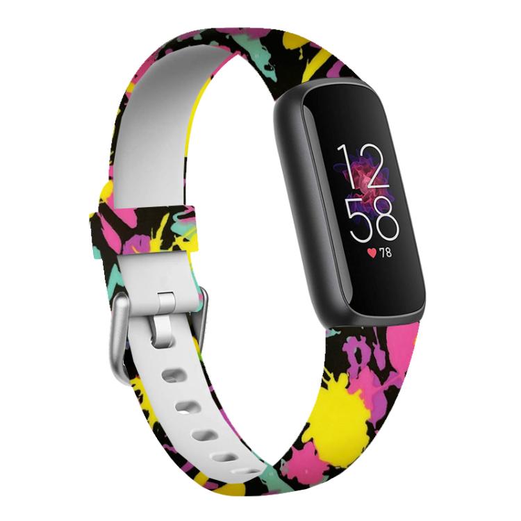 Cinturino per orologio in silicone con fibbia argentata xDfind per Fitbit Luxe, S, L