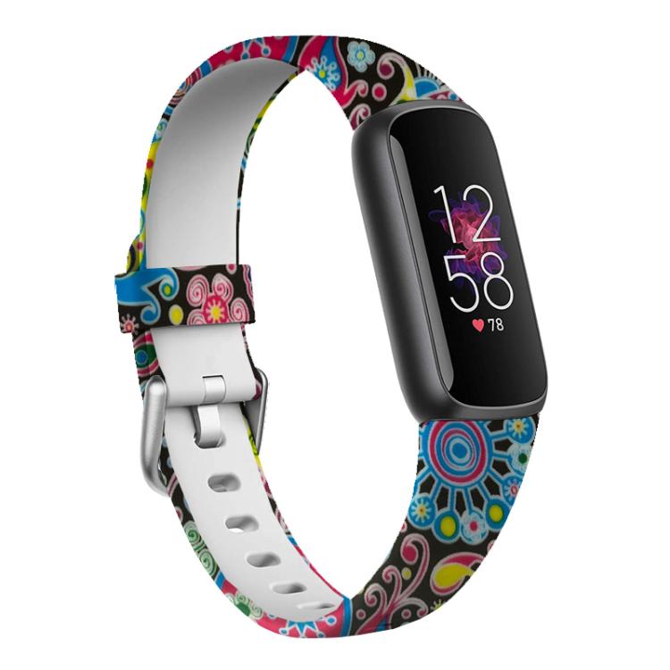 Cinturino per orologio in silicone con fibbia argentata xDfind per Fitbit Luxe, S, L
