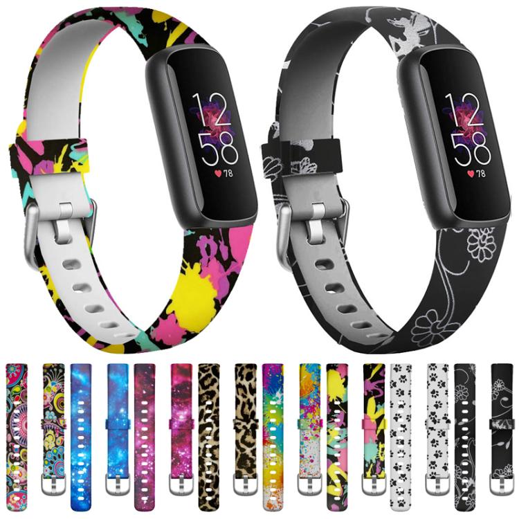 Cinturino per orologio in silicone con fibbia argentata xDfind per Fitbit Luxe, S, L