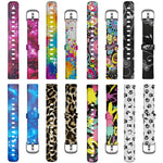 Cinturino per orologio in silicone con fibbia argentata xDfind per Fitbit Luxe, S, L