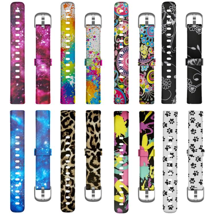 Cinturino per orologio in silicone con fibbia argentata xDfind per Fitbit Luxe, S, L