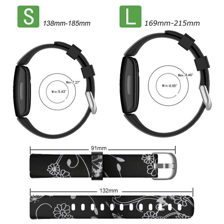 Cinturino per orologio in silicone con fibbia argentata xDfind per Fitbit Luxe, S, L