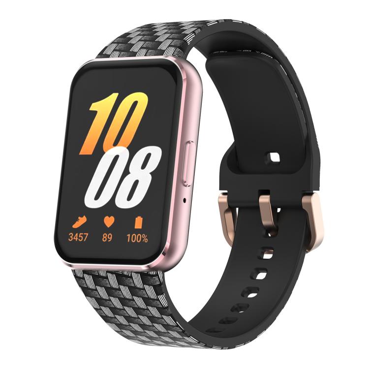 Cinturino per orologio in silicone stampato con fibbia dorata xDfind, For Samsung Galaxy Fit3