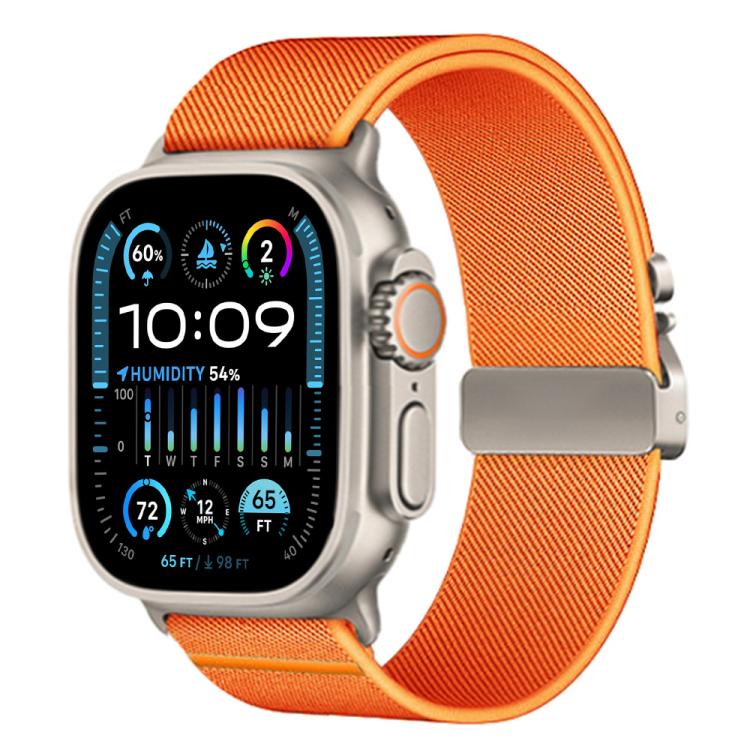 Cinturino per orologio in nylon elasticizzato con fibbia a paracadute xDfind, For Apple Watch 42 / 44 / 45 / 46 / 49mm, For Apple Watch 38 / 40 / 41 / S10 42mm